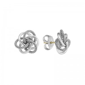 Lagos Sterling Silver Love Knot 15mm Stud Earrings