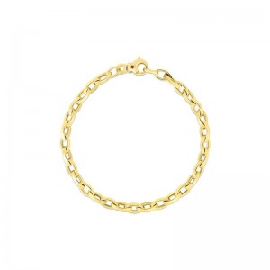 Roberto Coin 18K Yellow Gold Almond Link Precious Metal (No Stones) Bracelet 8
