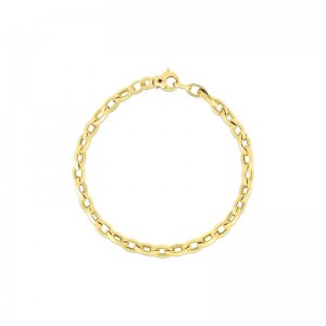 Roberto Coin 18K Yellow Gold Almond Link Precious Metal (No Stones) Bracelet 8