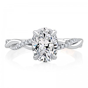 A.Jaffe 14K White Gold Diamond Semi-Mount