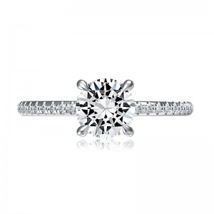 A.Jaffe 14K White Gold Diamond Semi-Mount