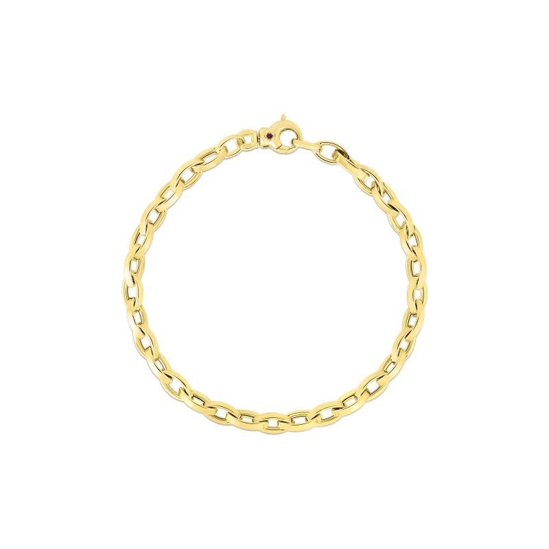 Roberto Coin 18K Yellow Gold Almond Link Precious Metal (No Stones) Bracelet 8