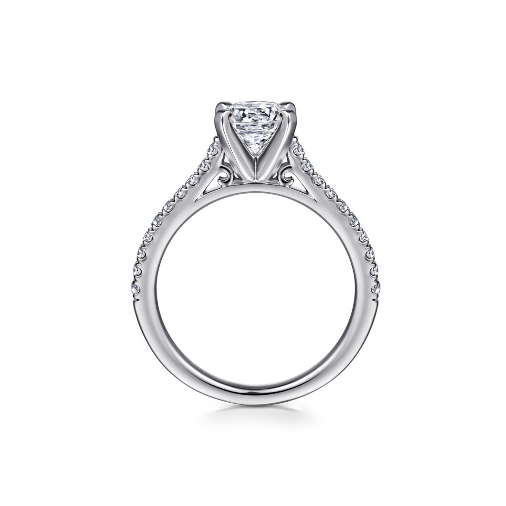 Gabriel 14K White Gold Semi Mount