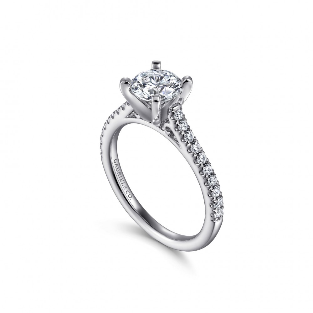 Gabriel 14K White Gold Semi Mount