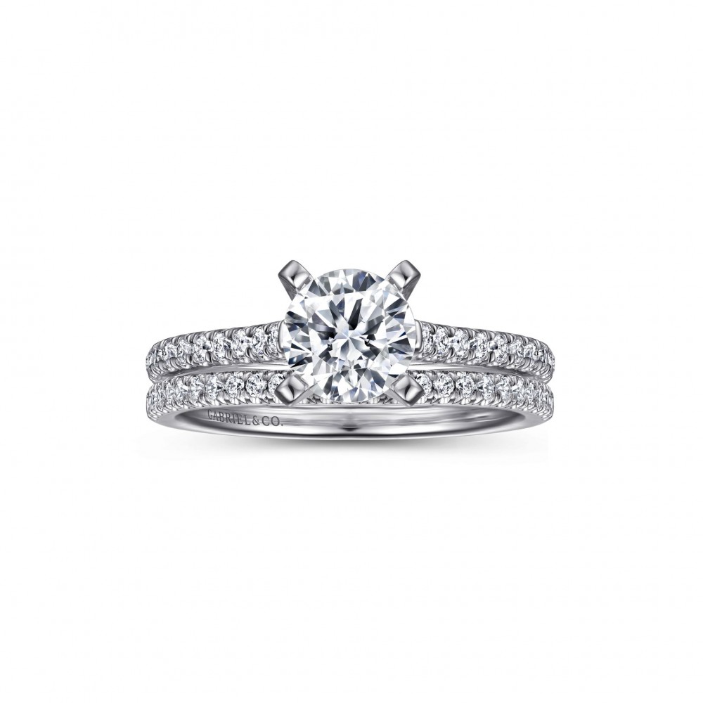 Gabriel 14K White Gold Semi Mount