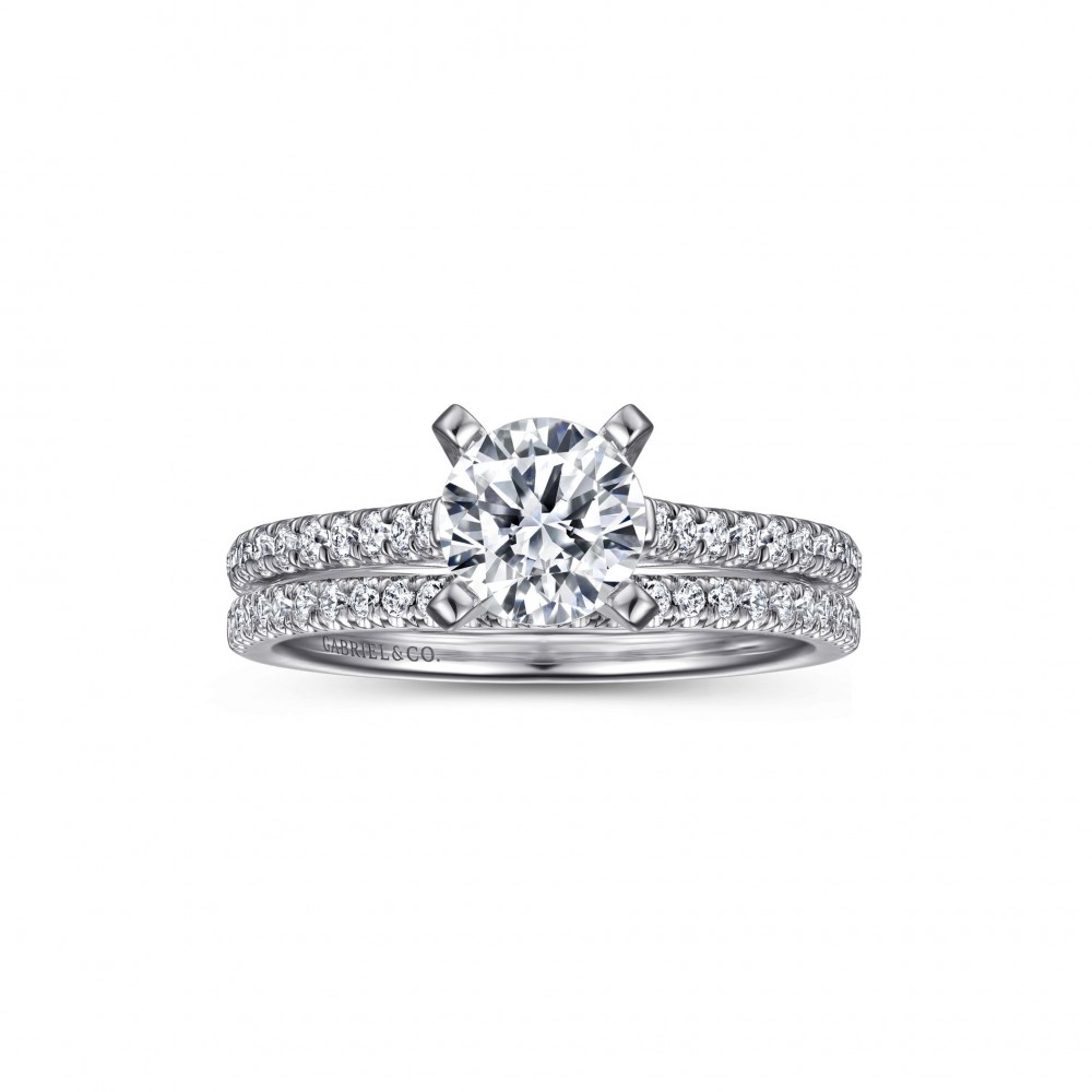 Gabriel 14K White Gold Semi Mount