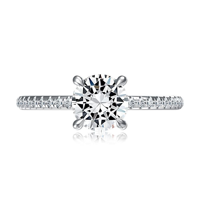 A.Jaffe 14K White Gold Diamond Semi-Mount