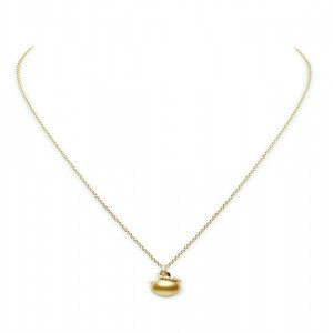Mikimoto 18K Yellow Gold Twist Golden South Sea Pendant Necklace
