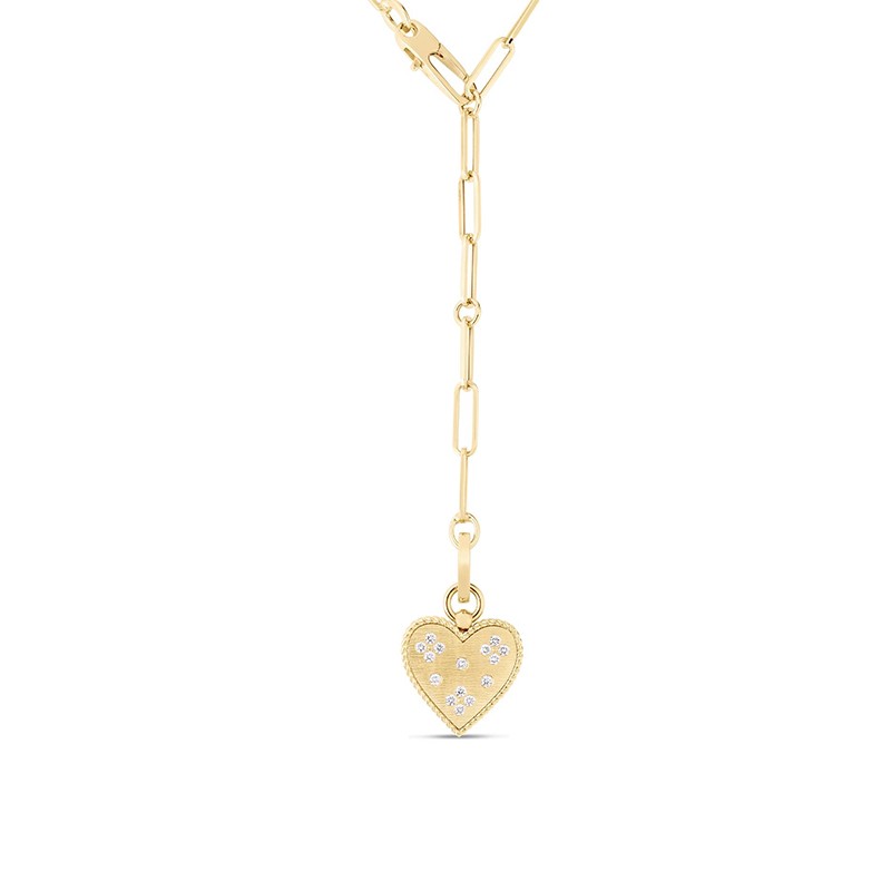 Roberto Coin 18K Yellow Gold Medallion Charms Small Heart Necklace
