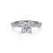 Gabriel & Co. 14K White Gold Classic Round Diamond Semi Mount