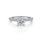 Gabriel & Co. 14K White Gold Classic Round Diamond Semi Mount