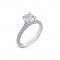 Simon G 18K White Gold Semi Mount with 102 Round Diamonds 0.66 Tcw F-G VS