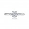 A.Jaffe 14K White Gold Three Stone Diamond Semi-Mount