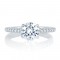 A.Jaffe Platinum Vintage French Pave Diamond Semi-Mount